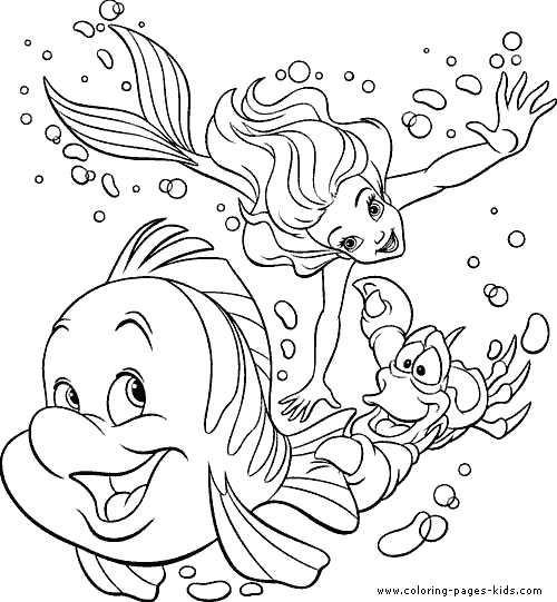 The Little Mermaid color page, disney coloring pages, color plate, coloring sheet,printable coloring picture