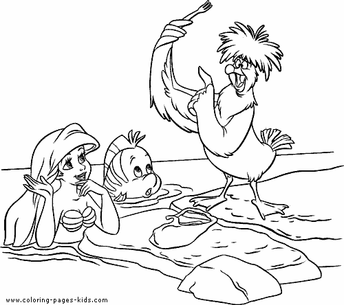 The Little Mermaid color page, disney coloring pages, color plate, coloring sheet,printable coloring picture