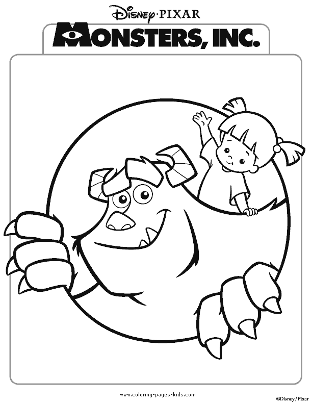 Monsters inc coloring pages - Coloring pages for kids - disney coloring
