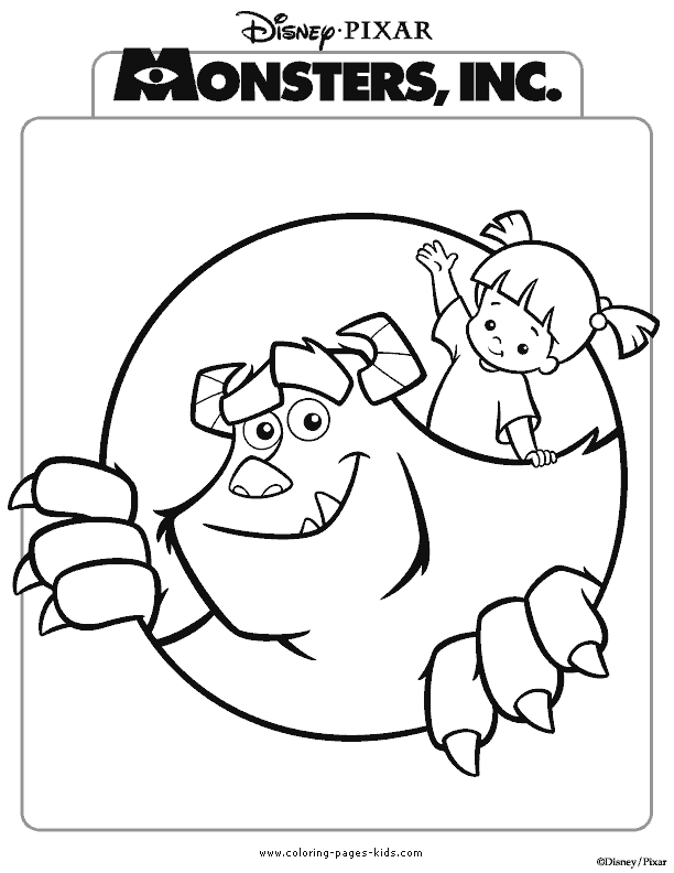 Monsters inc color page, disney coloring pages, color plate, coloring sheet,printable coloring picture