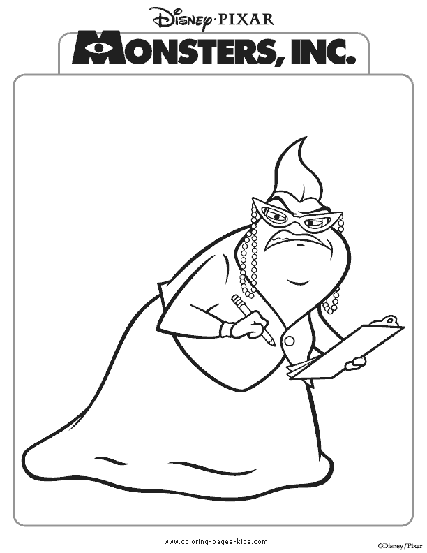 Monsters inc color page, disney coloring pages, color plate, coloring sheet,printable coloring picture