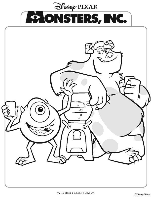 Monsters inc color page, disney coloring pages, color plate, coloring sheet,printable coloring picture