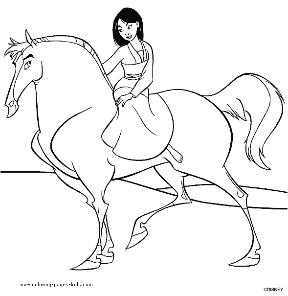 Mulan coloring pages - Printable Disney coloring pages for kids