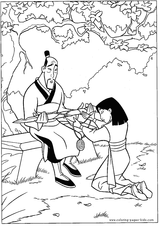 Mulan color page, disney coloring pages, color plate, coloring sheet,printable coloring picture