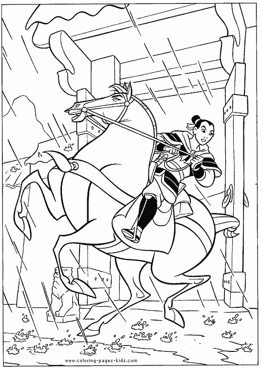 Mulan color page, disney coloring pages, color plate, coloring sheet,printable coloring picture