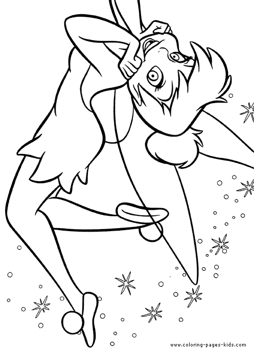 Tinkerbell Peter Pan color page, disney coloring pages, color plate, coloring sheet,printable coloring picture