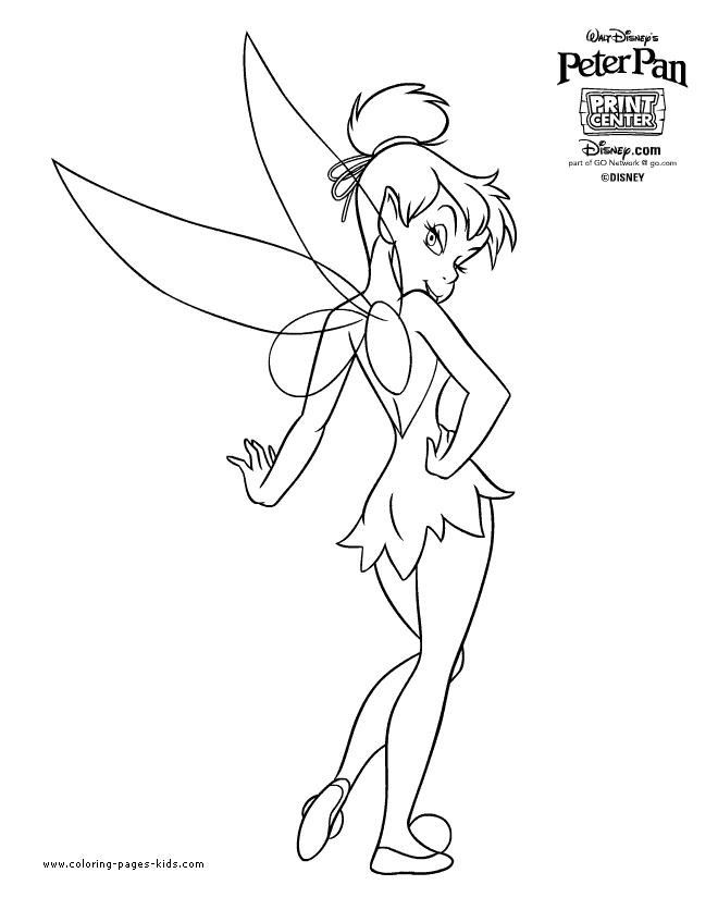 Tinkerbell Peter Pan color page, disney coloring pages, color plate, coloring sheet,printable coloring picture