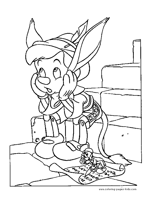 Pinocchio color page, disney coloring pages, color plate, coloring sheet,printable coloring picture