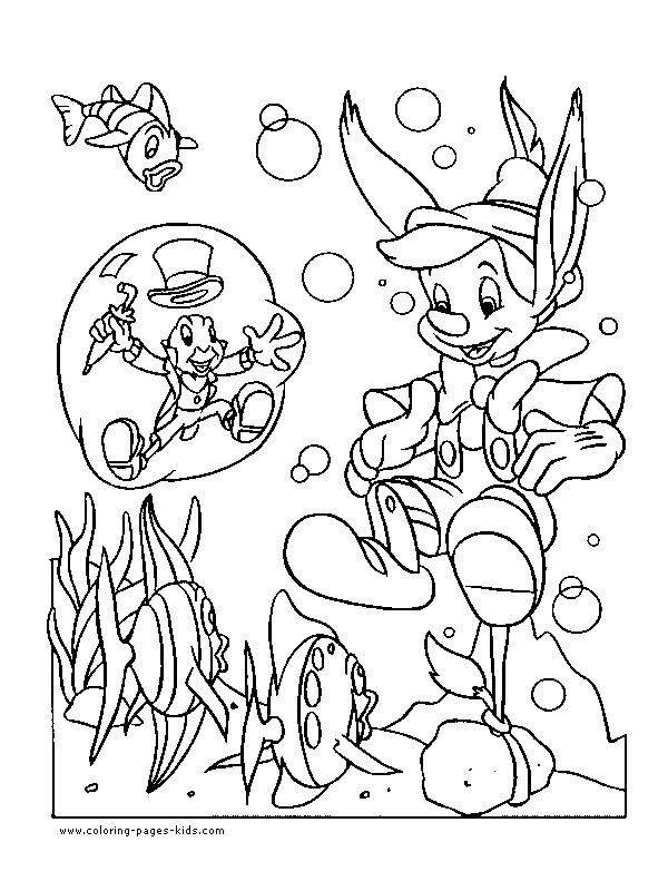 Pinocchio color page, disney coloring pages, color plate, coloring sheet,printable coloring picture