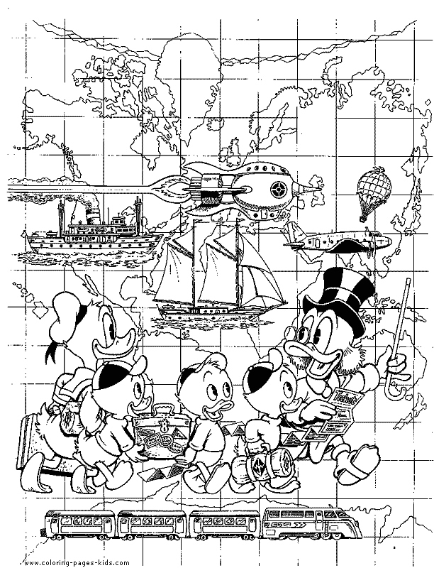 Scrooge McDuck color page, disney coloring pages, color plate, coloring sheet,printable coloring picture