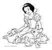Snow White colouring pages