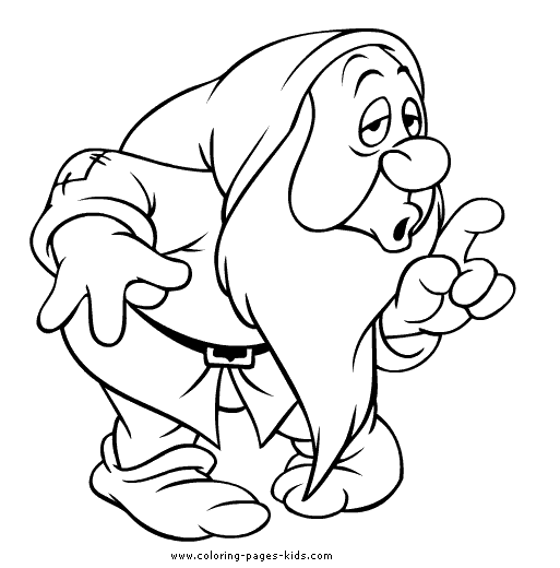 Snow White and the Seven Dwarfs color page disney coloring pages, color plate, coloring sheet,printable coloring picture