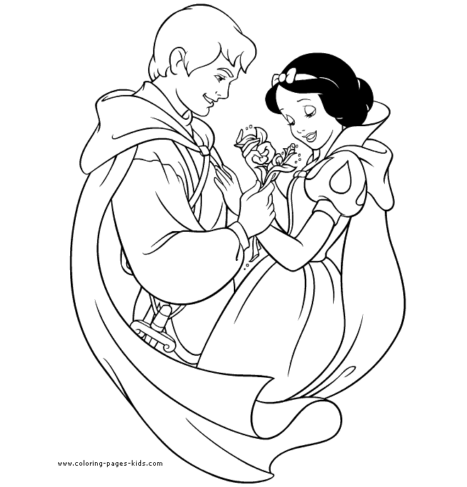 Snow White and the Seven Dwarfs color page disney coloring pages, color plate, coloring sheet,printable coloring picture