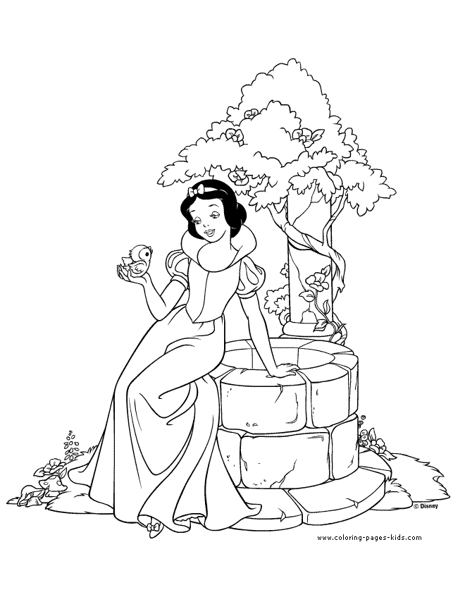 Snow White and the Seven Dwarfs color page disney coloring pages, color plate, coloring sheet,printable coloring picture