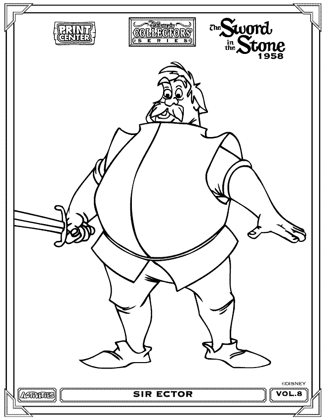 The Sword in the Stone color page, disney coloring pages, color plate, coloring sheet,printable coloring picture