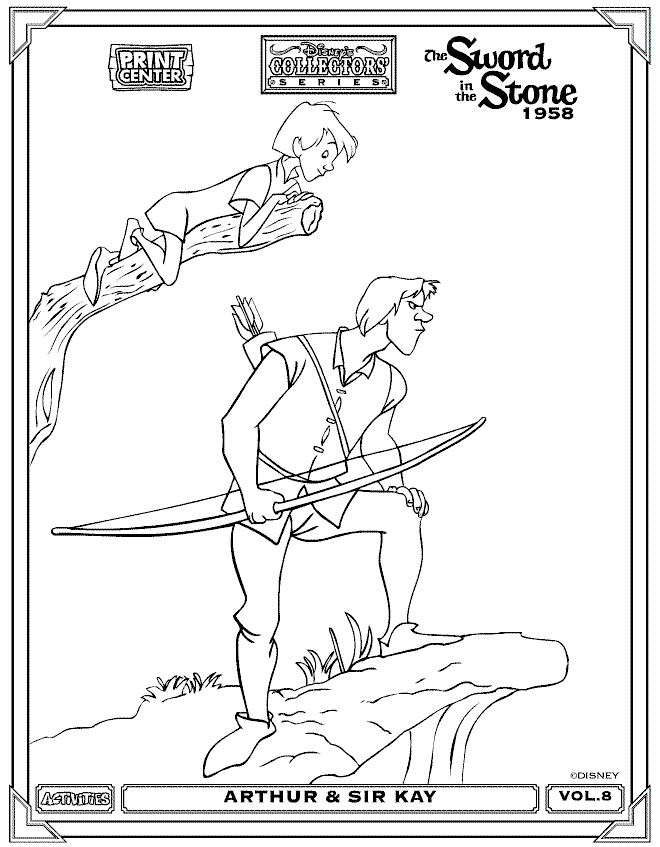 The Sword in the Stone color page, disney coloring pages, color plate, coloring sheet,printable coloring picture