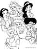 disney princesses coloring page