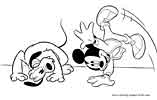 pluto and mickey disney colouring pages