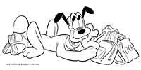 pluto color sheet, disney coloring pages