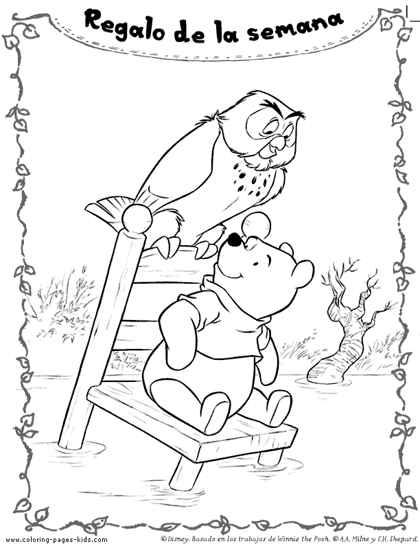 Winnie the Pooh color page, disney coloring pages, color plate, coloring sheet,printable coloring picture