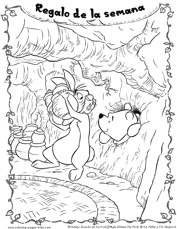 Winnie the Pooh color page, disney coloring pages, color plate, coloring sheet,printable coloring picture