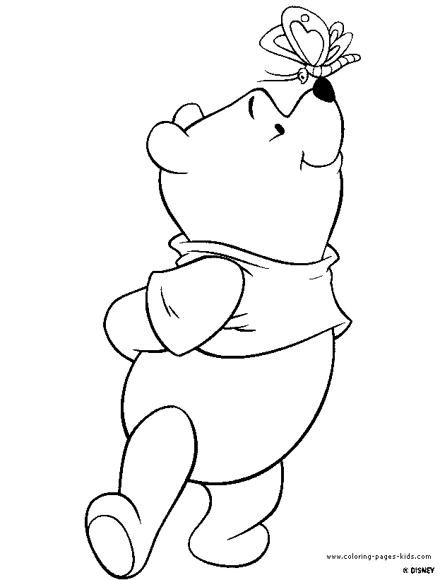 Winnie the Pooh color page, disney coloring pages, color plate, coloring sheet,printable coloring picture