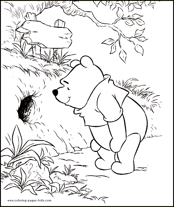 Winnie the Pooh color page, disney coloring pages, color plate, coloring sheet,printable coloring picture