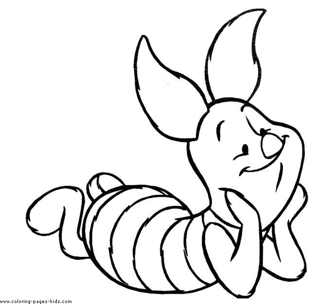 Piglet Winnie the Pooh color page, disney coloring pages, color plate, coloring sheet,printable coloring picture