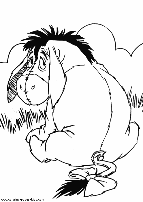 Eeyore, Winnie the Pooh color page, disney coloring pages, color plate, coloring sheet,printable coloring picture