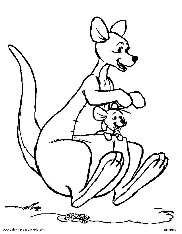 Roo and Kanga, Winnie the Pooh color page, disney coloring pages, color plate, coloring sheet,printable coloring picture