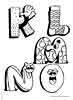 Alphabet coloring page