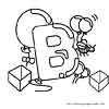 Educational toys alphabet letter coloring page