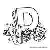 Educational toys alphabet letter coloring page