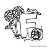 Educational toys alphabet letter coloring page