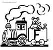 train alphabet letter coloring plate