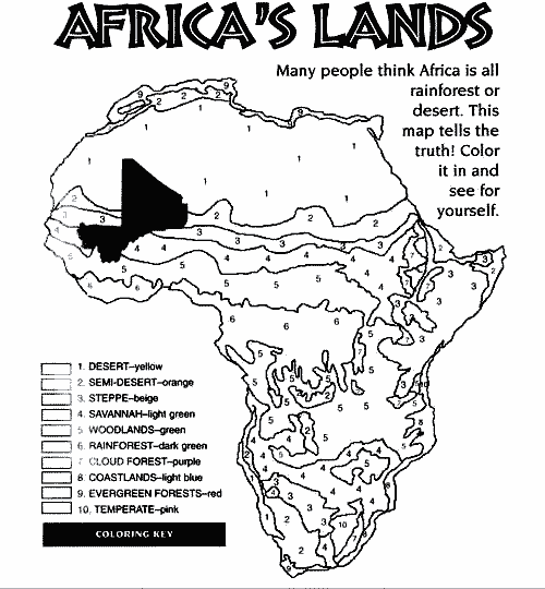 africa coloring pages