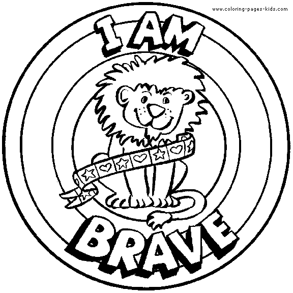 I am brave Morale Lesson color page, education school coloring pages, color plate, coloring sheet,printable coloring picture