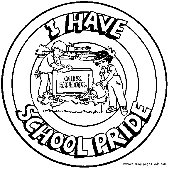 I have school pride color page Morale Lesson color page, education school coloring pages, color plate, coloring sheet,printable coloring picture