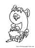Animal Number Counting educational coloring pages