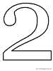 Simple numbers coloring pages. Educational coloring for kids