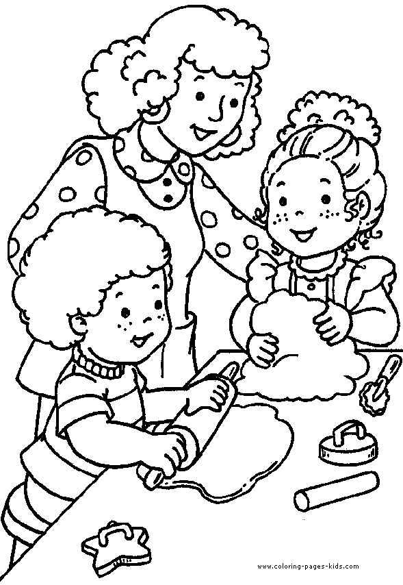 Baking cookies School color page, education school coloring pages, color plate, coloring sheet,printable coloring picture