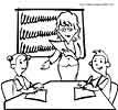 Teacher teaching School coloring pages