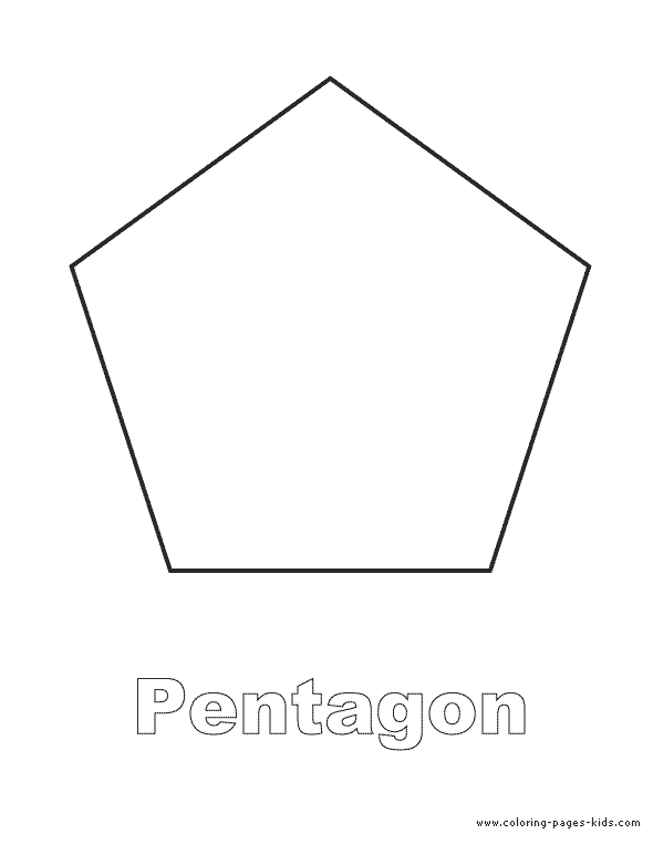 Pentagon Shape color page, education school coloring pages, color plate, coloring sheet,printable coloring picture