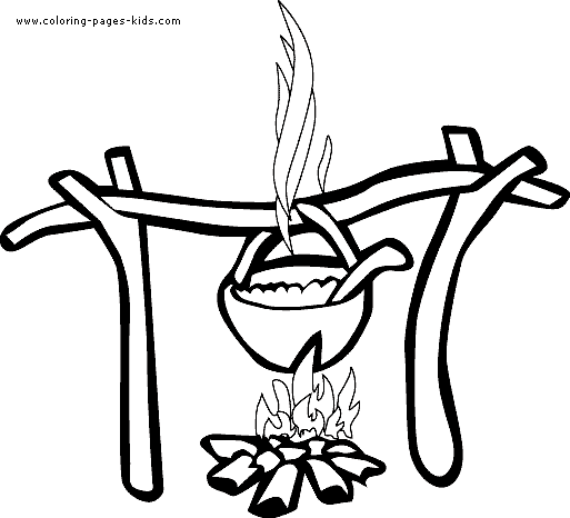 fire coloring page