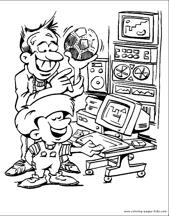 computer coloring pages for kids printable