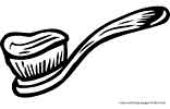 Toothbrush coloring page