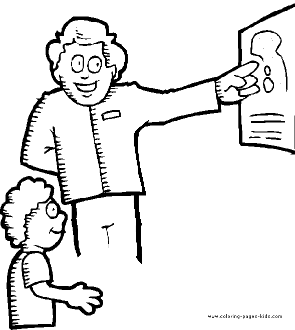 Doctors & Hospital coloring page, family people jobs coloring pages, color plate, coloring sheet,printable coloring picture