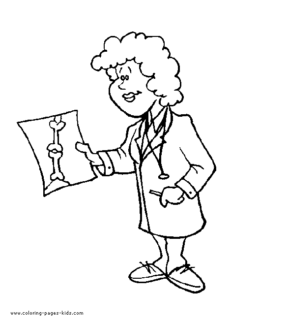 Doctors & Hospital coloring page, family people jobs coloring pages, color plate, coloring sheet,printable coloring picture