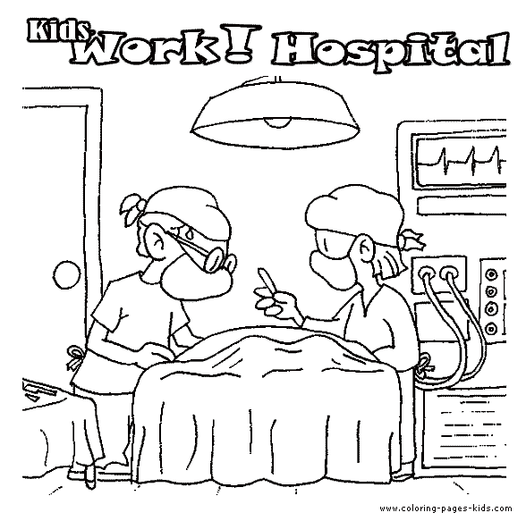 Doctors Amp Hospital Color Page Coloring Pages For Kids