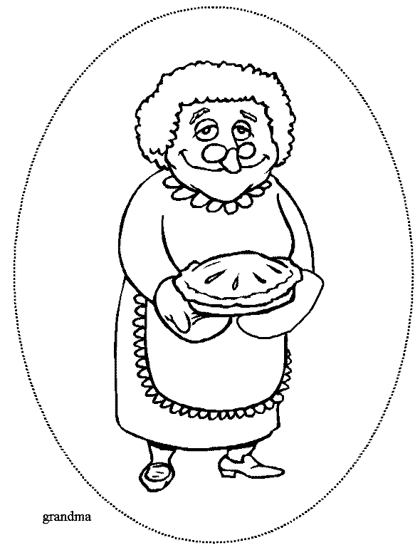 Grandma Family color page, family people jobs coloring pages, color plate, coloring sheet,printable coloring picture